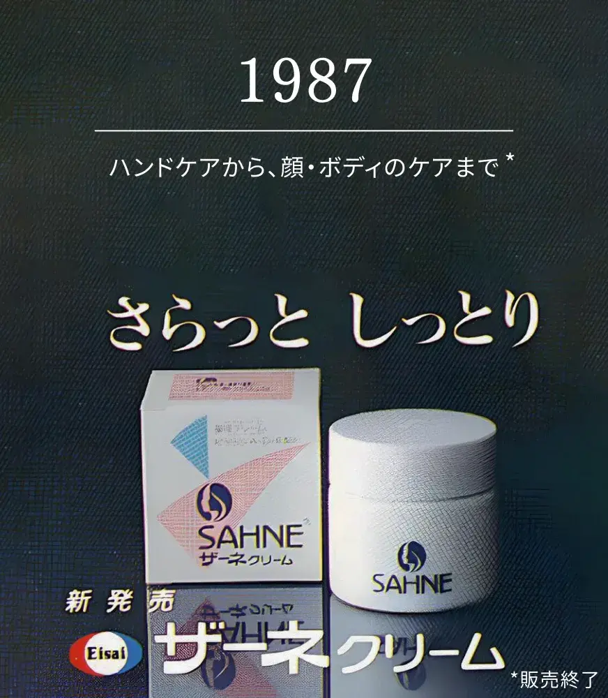 1987 ハンドケアから、顔・ボディのケアまで 写真に写っている商品は現在は販売しておりません。