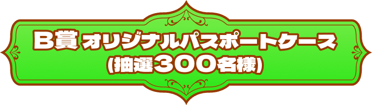 B賞 オリジナルパスポートケース(抽選300名様)