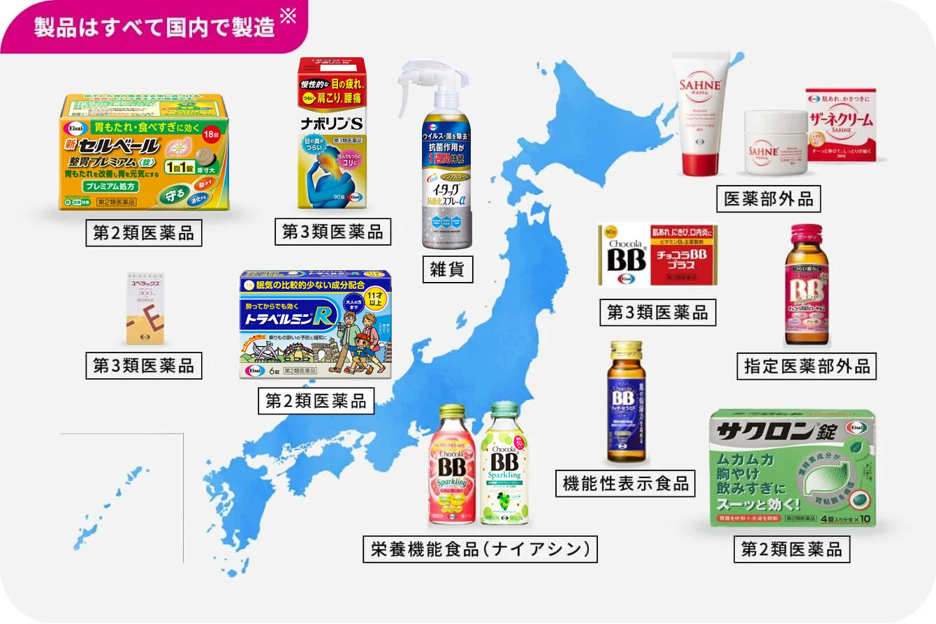 製品はすべて国内で製造 イメージ画像
