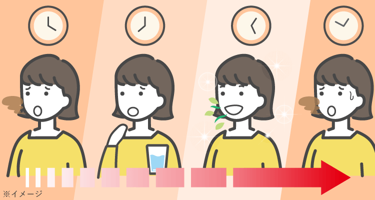 時間経過でまた臭ってしまうイラスト